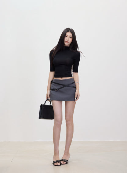 Ivy Mock Neck Fitted Top