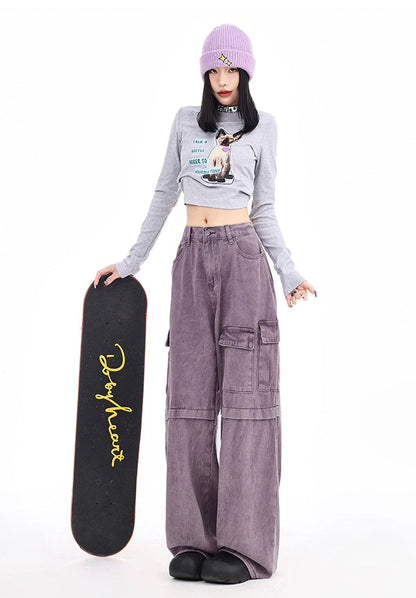 Aurelia Wide-Leg Cargo Jeans