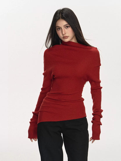 Anna Asymmetrical Knit Sweater