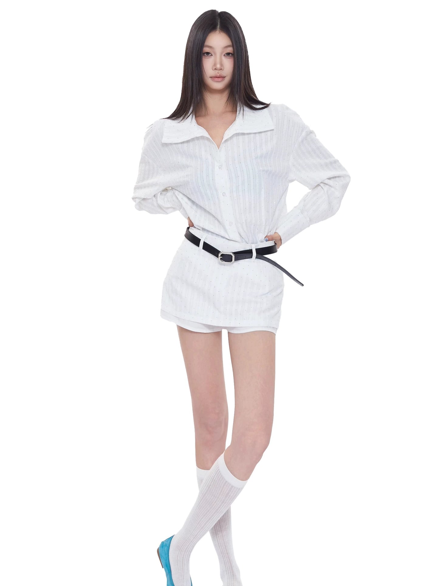 Sera Classic Striped Shirt & Mini Skirt Set