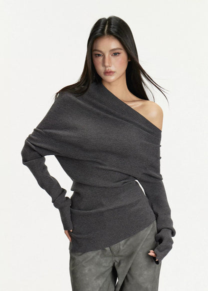Anna Asymmetrical Knit Sweater