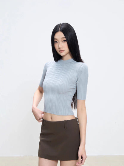 Eunji Ribbed Knit Top