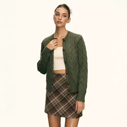 Evelyn Forest Knit Cardigan