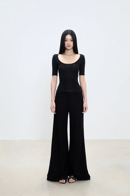 Arden Scoop-Neck Fitted Tee