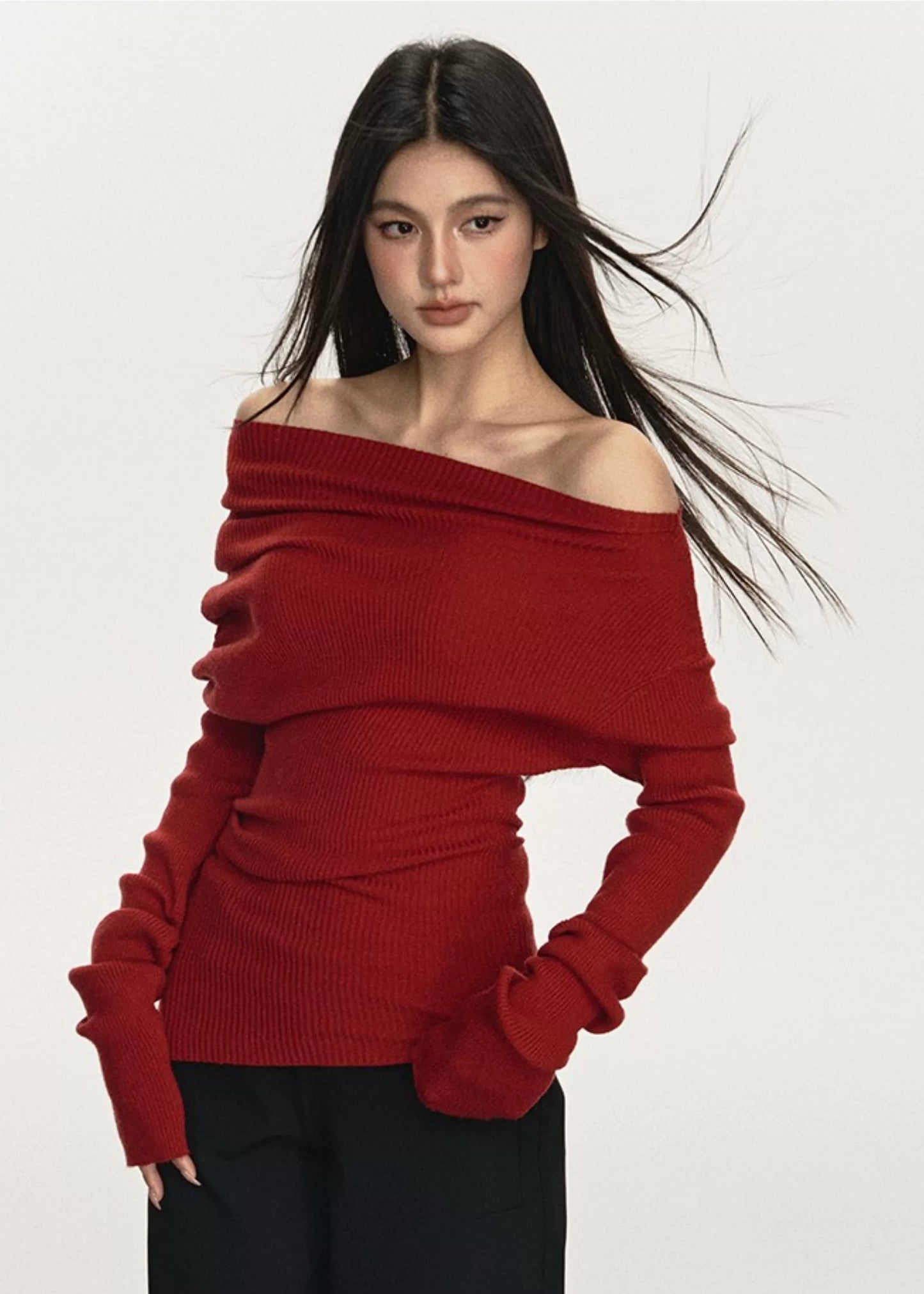 Anna Asymmetrical Knit Sweater