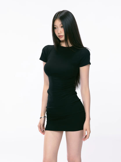 Ariana Fitted Ribbed Mini Dress