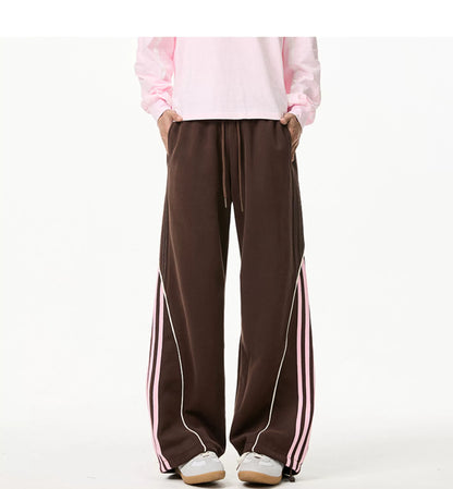 Velour Stripe Relaxed Sweatpants