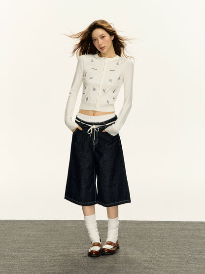 Angel Embroidered Puppy Cardigan