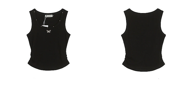 Luxe Butterfly Studded Tank Top