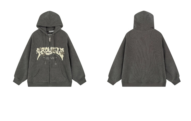 Stellar Graphic Corduroy Zip Hoodie