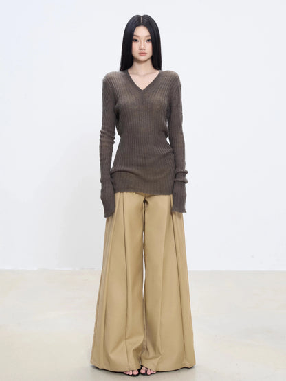 Noa V-Neck Textured Sweater