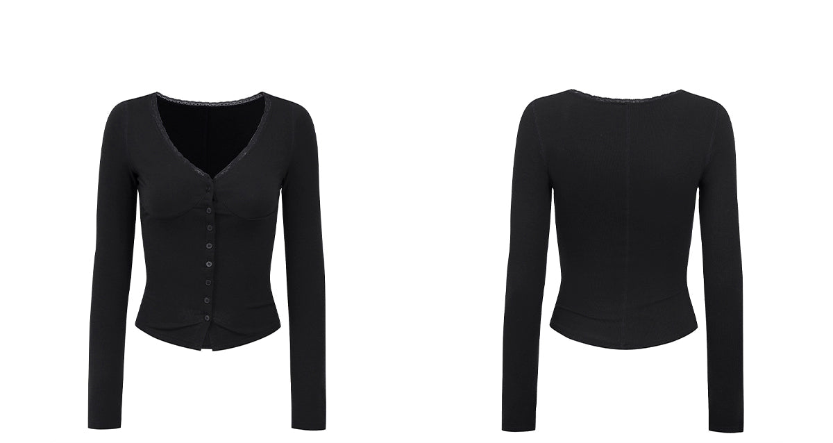 Side Puff Knitted Cardigan