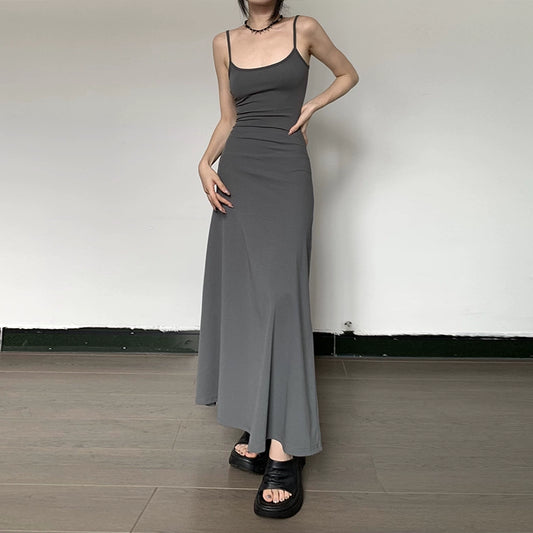 Serena Minimalist Maxi Slip Dress