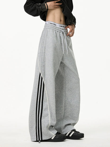 Velour Stripe Relaxed Sweatpants
