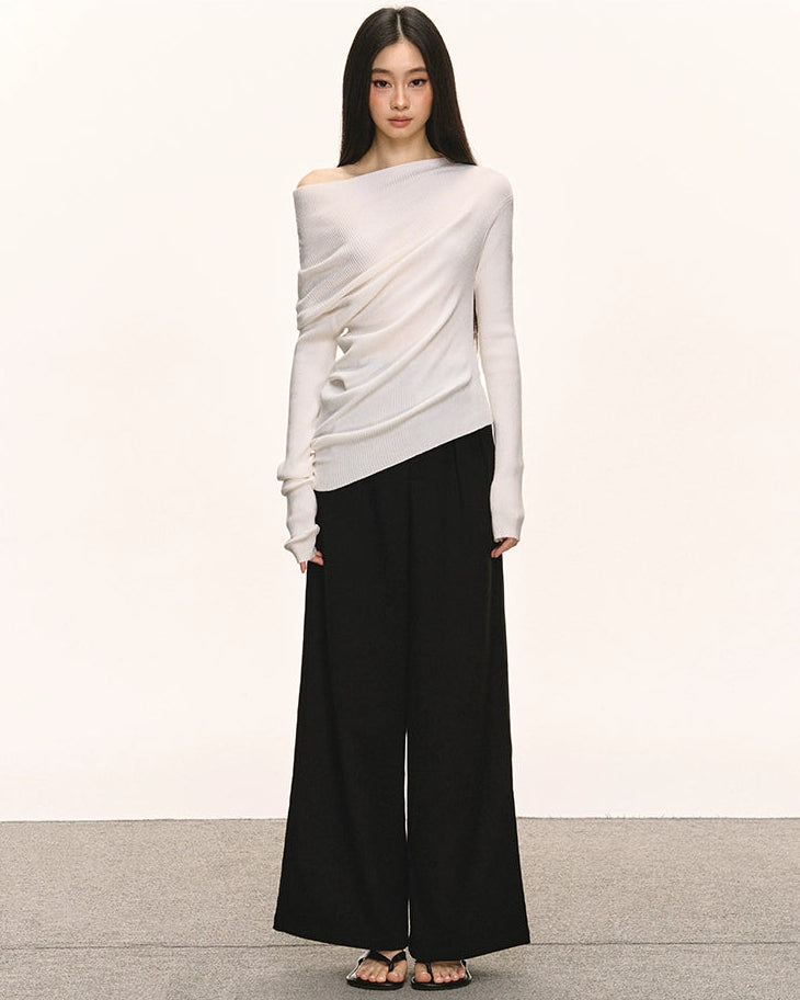 Anna Asymmetrical Knit Sweater