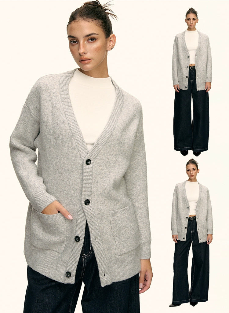 Elara Soft Knit Button Cardigan