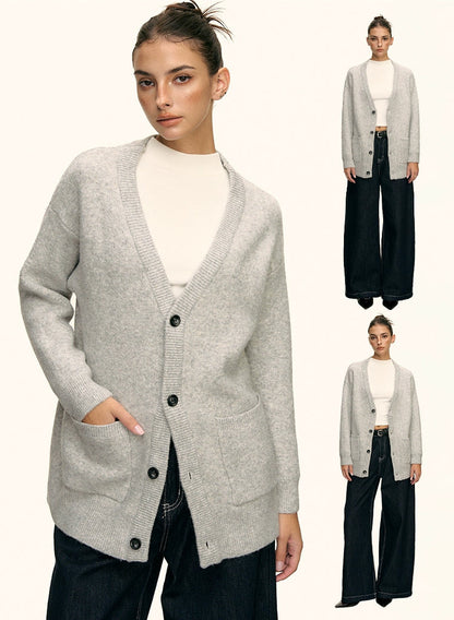 Elara Soft Knit Button Cardigan