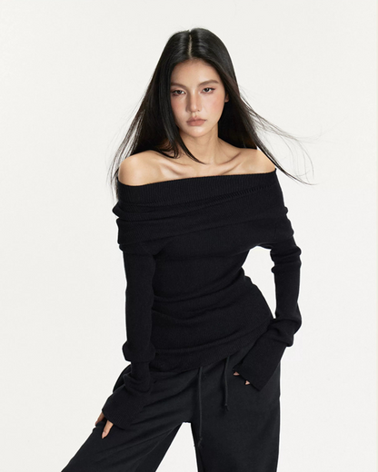 Anna Asymmetrical Knit Sweater