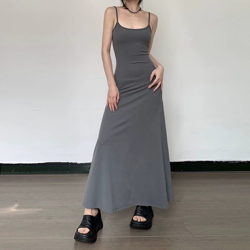 Serena Minimalist Maxi Slip Dress