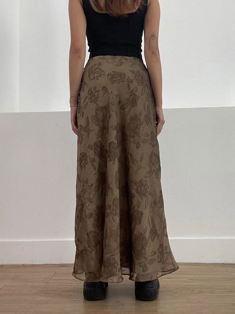 Remi Floral Midi Skirt - Montfash