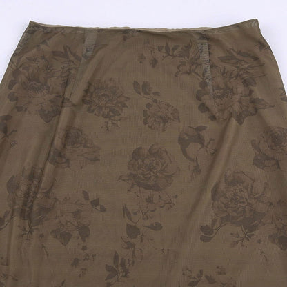 Remi Floral Midi Skirt - Montfash