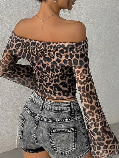 Quinn Leopard Backless T-shirt