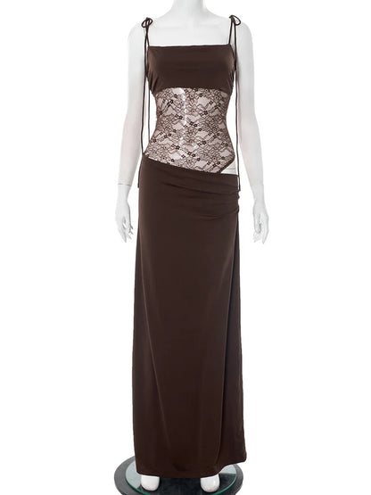 Rose Lace Up Dress
