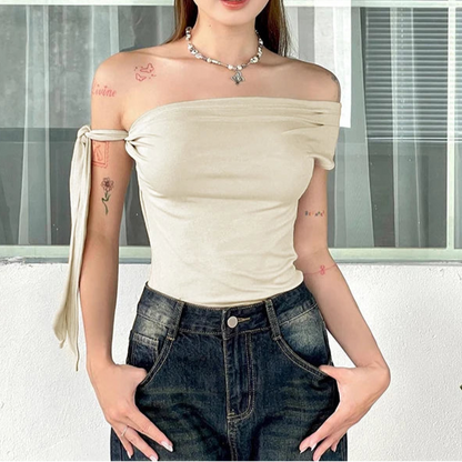 Celeste One-Shoulder Crop Top
