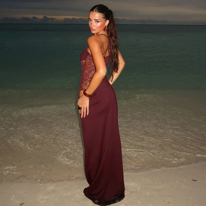 Rose Lace Up Dress