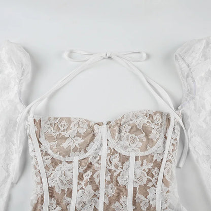 Lila Flare Puffed Sleeves Mini Dress