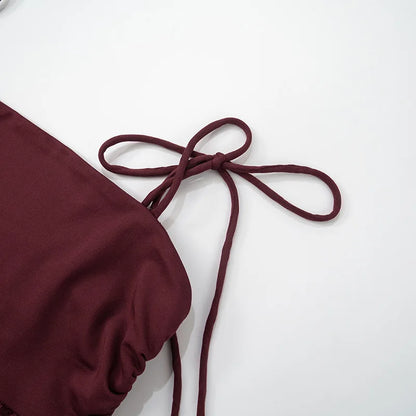 Rose Lace Up Dress
