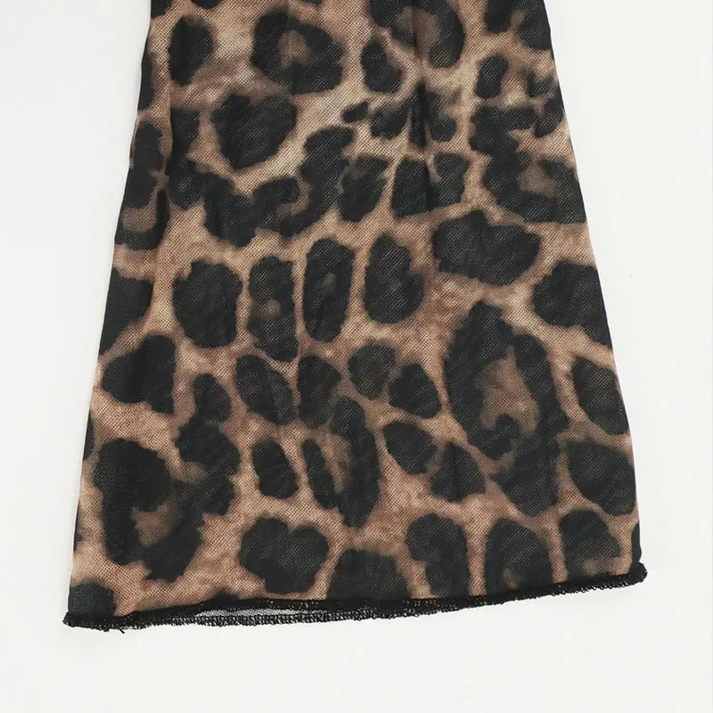 Quinn Leopard Backless T-shirt