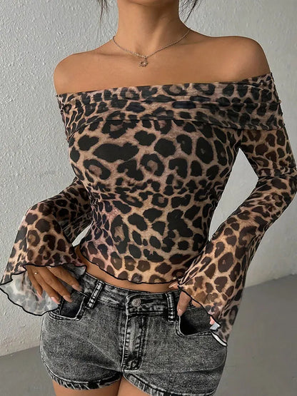 Quinn Leopard Backless T-shirt