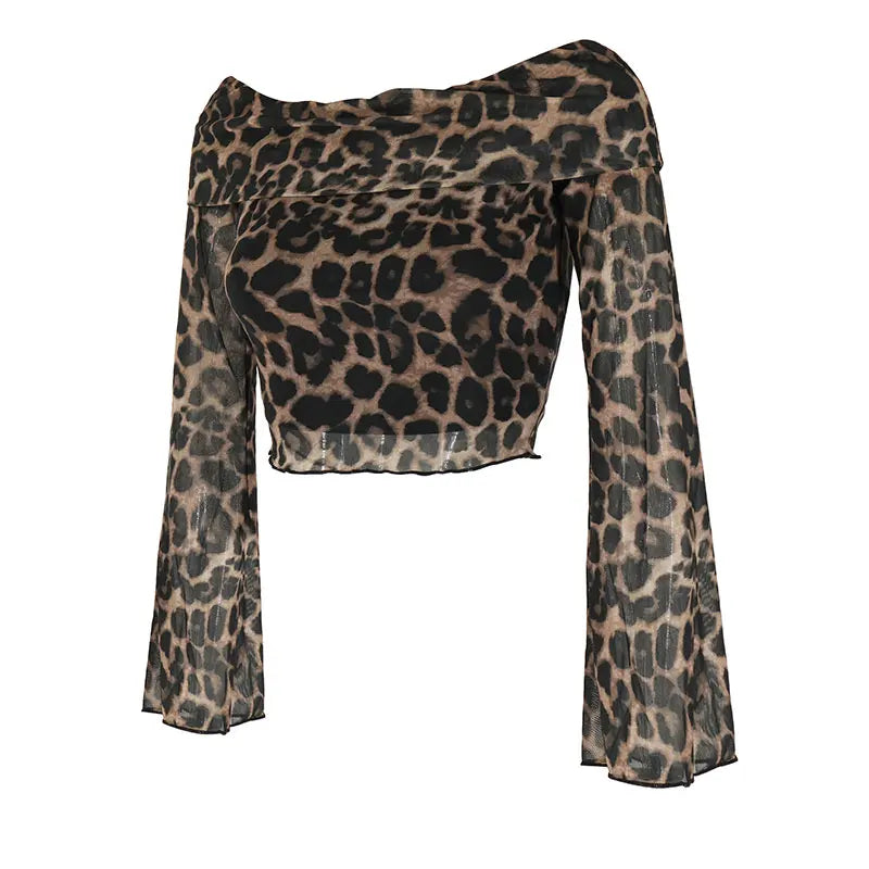 Quinn Leopard Backless T-shirt