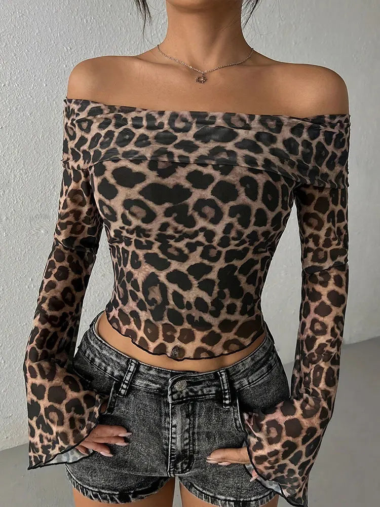 Quinn Leopard Backless T-shirt