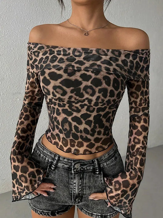 Quinn Leopard Backless T-shirt