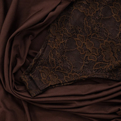 Serena Lace-Draped Satin Maxi Dress