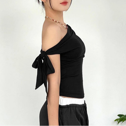 Celeste One-Shoulder Crop Top