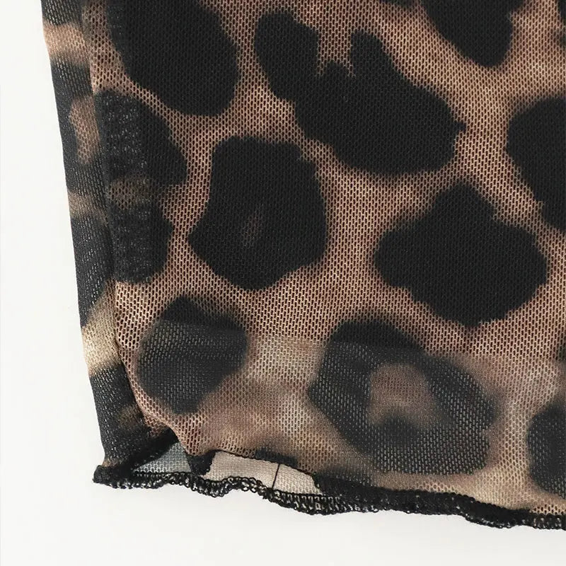 Quinn Leopard Backless T-shirt