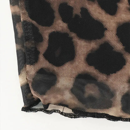 Quinn Leopard Backless T-shirt