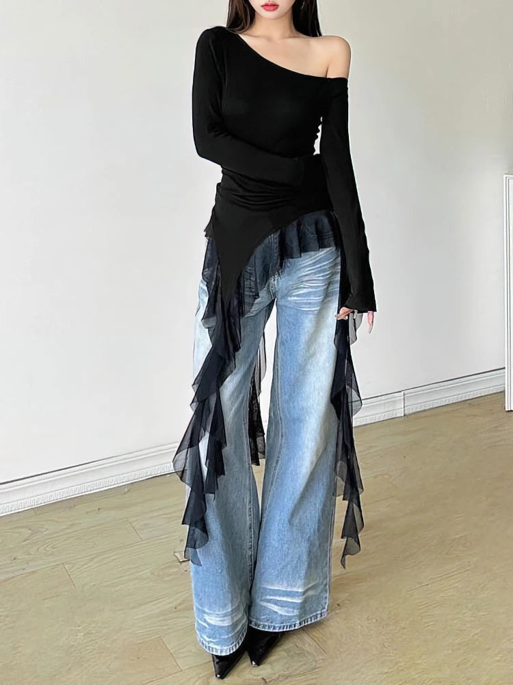 Bella Ruffles Long sleeve T-shirt