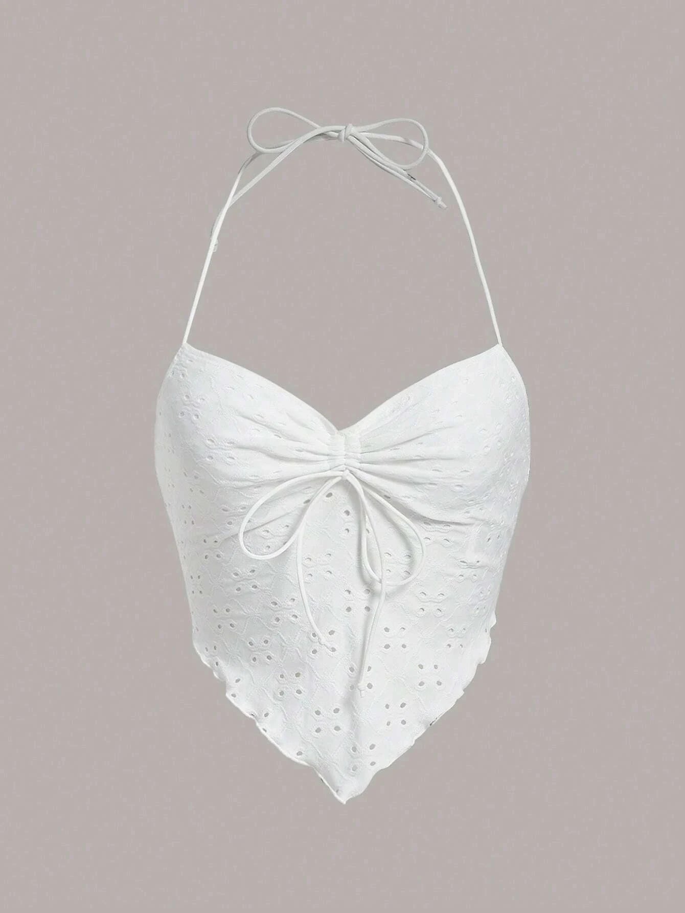 Elara Embroidery Halter Top
