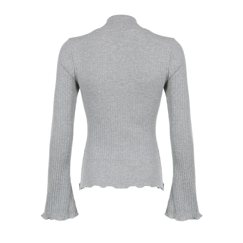 Sol Square Collar Long Sleeve T-Shirt