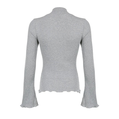 Sol Square Collar Long Sleeve T-Shirt