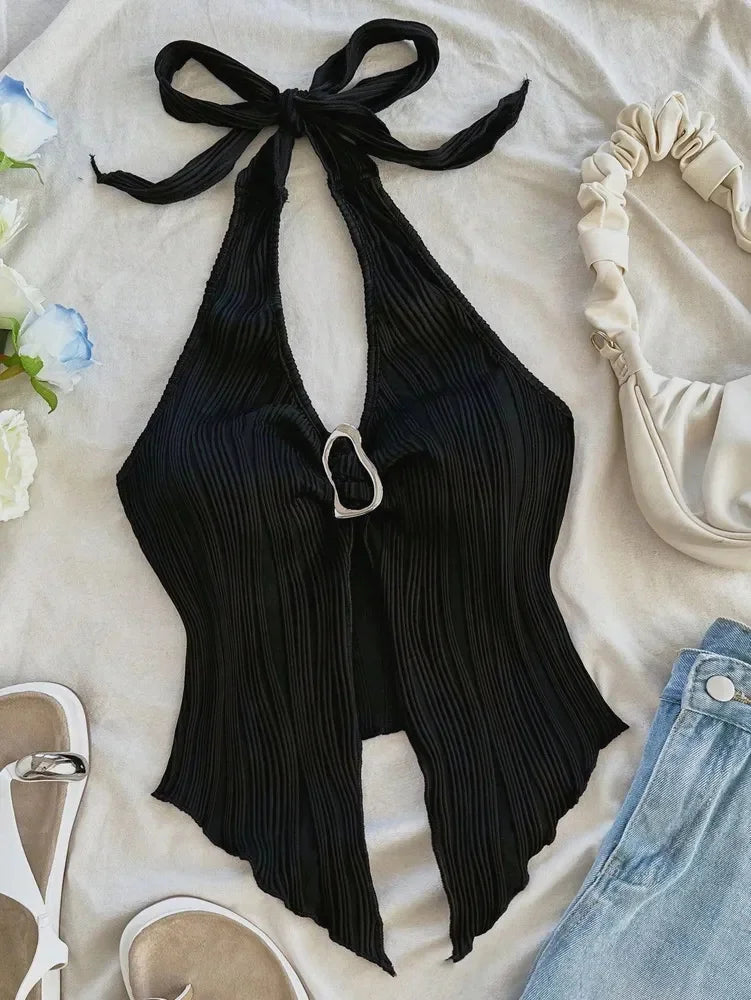 Giselle V-neck Halter  Top