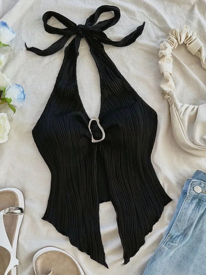 Giselle V-neck Halter  Top