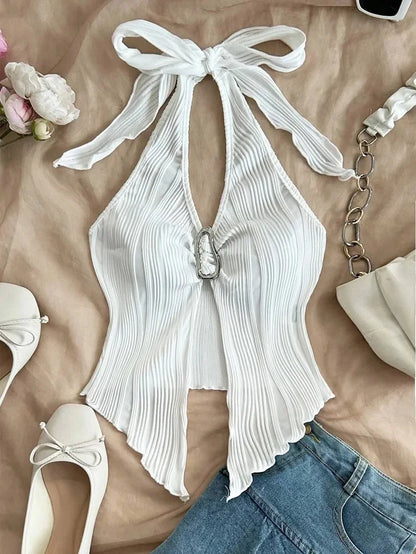 Giselle V-neck Halter  Top