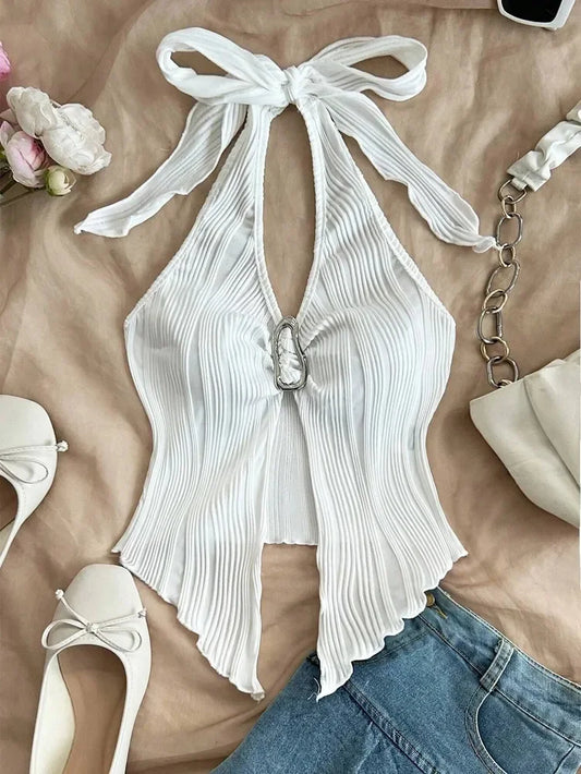Giselle V-neck Halter  Top