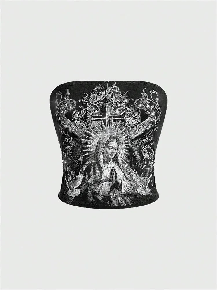 Alina Print Tube Top