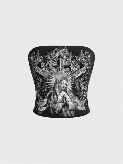 Alina Print Tube Top